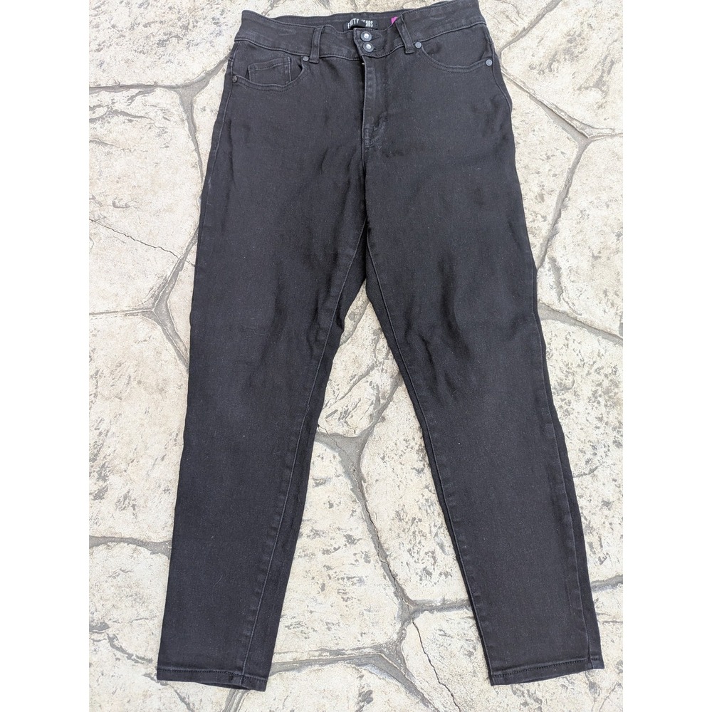 Faith Jeans Womens Black Denim High Rise Ankle Stretch Hope Faith Size 8 EUC